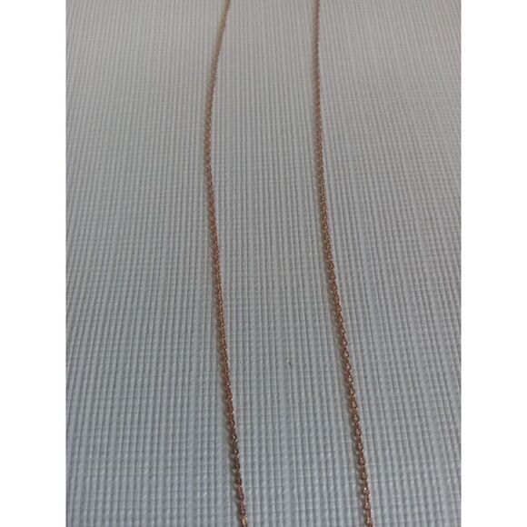 Rose Gold Copper Toned Lightweight Metal State of Texas Shaped Pendant Necklace - Picture 6 of 9